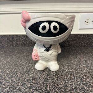 Mummy Girl Halloween Pink Candy Dish Decor